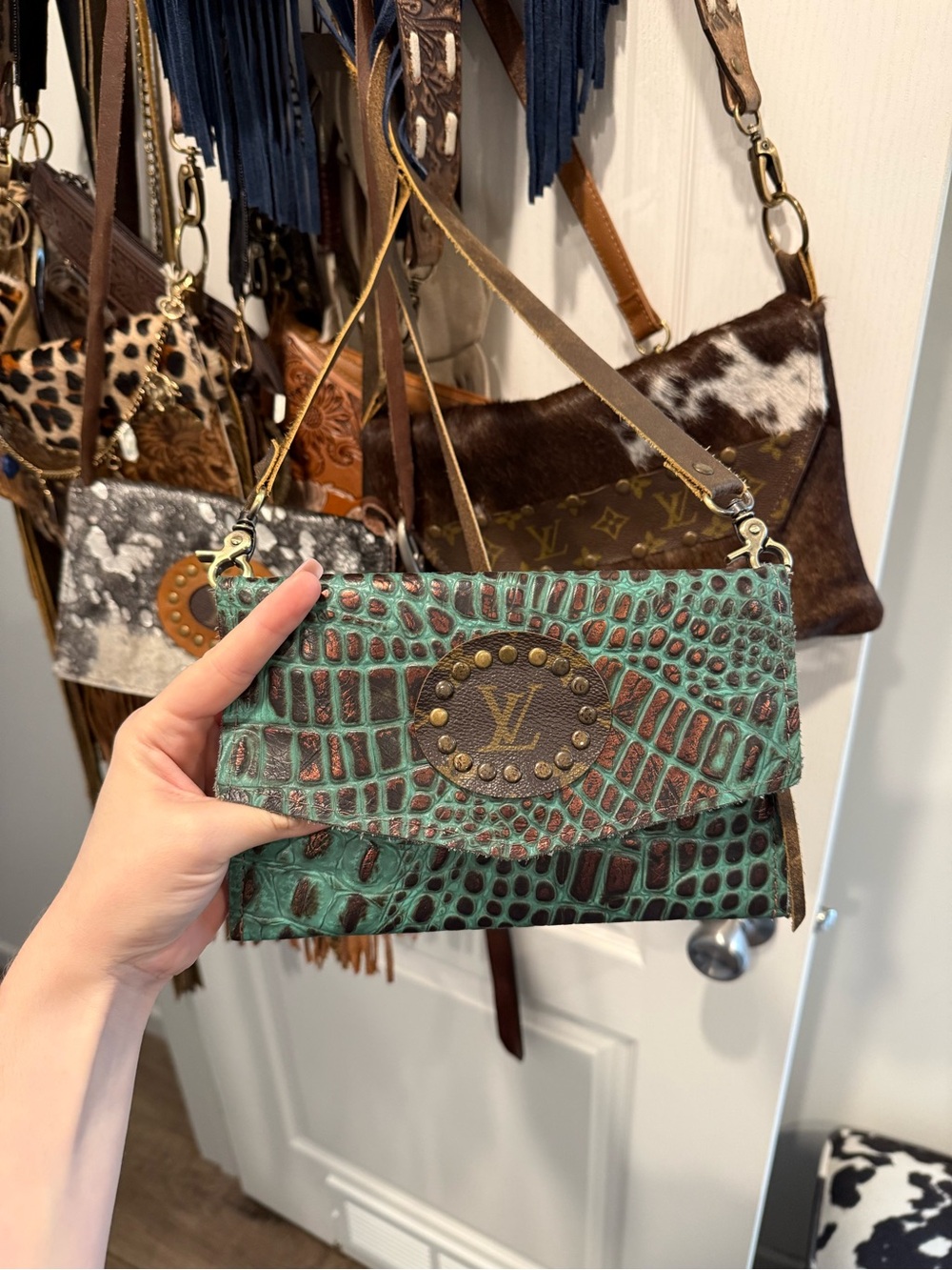 Keep It Gypsy Croc-Embossed Crossbody